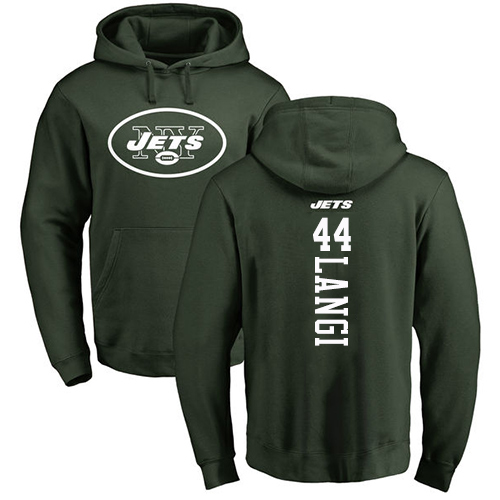 New York Jets Men Green Harvey Langi Backer NFL Football #44 Pullover Hoodie Sweatshirts->new york jets->NFL Jersey